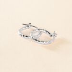 Cr&eacute;oles Djulia Argent Blanc - Cr&eacute;oles Femme | Marc Orian