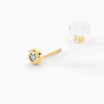 Boucles D'oreilles Puces Fatiana Or Jaune Diamant - Puces Femme | Marc Orian