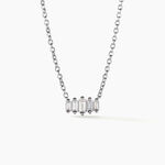 Collier Gal Argent Blanc Diamant Synth&eacute;tique - Colliers avec pierres Femme | Marc Orian