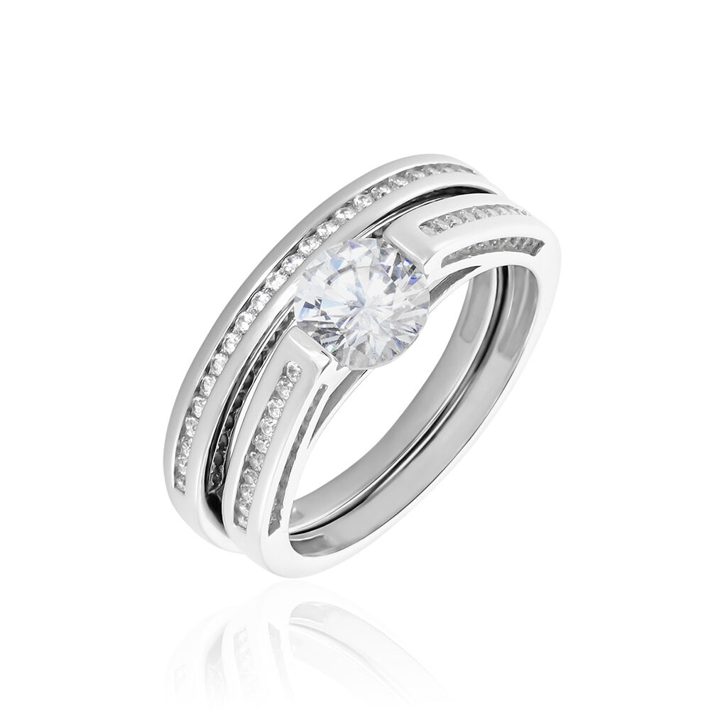 Bague Malou Argent Blanc Oxyde De Zirconium - Solitaires Femme | Marc Orian