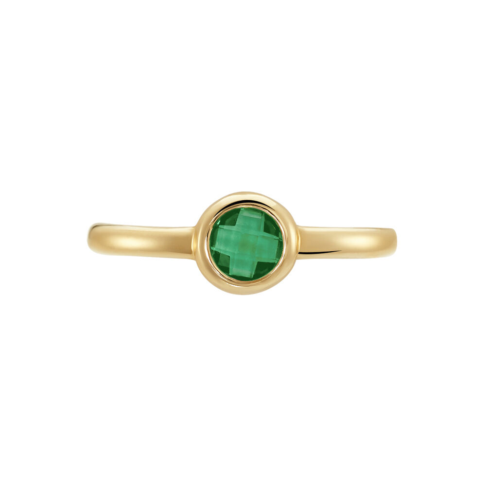 Bague Plaqué Or Leesa Pierre Synthétique - Bagues avec pierre Femme | Marc Orian
