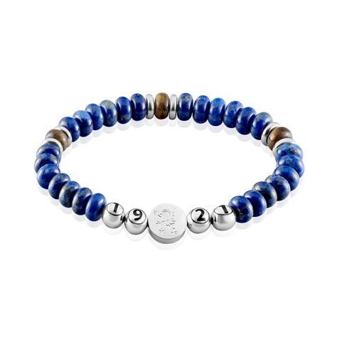 Bracelet Jourdan 1921 Acier Blanc œil De Tigre - Bracelets Lithothérapie Homme | Marc Orian