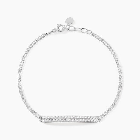 Bracelet Melineeargent Blanc Oxyde De Zirconium - Bracelets fantaisie Femme | Marc Orian