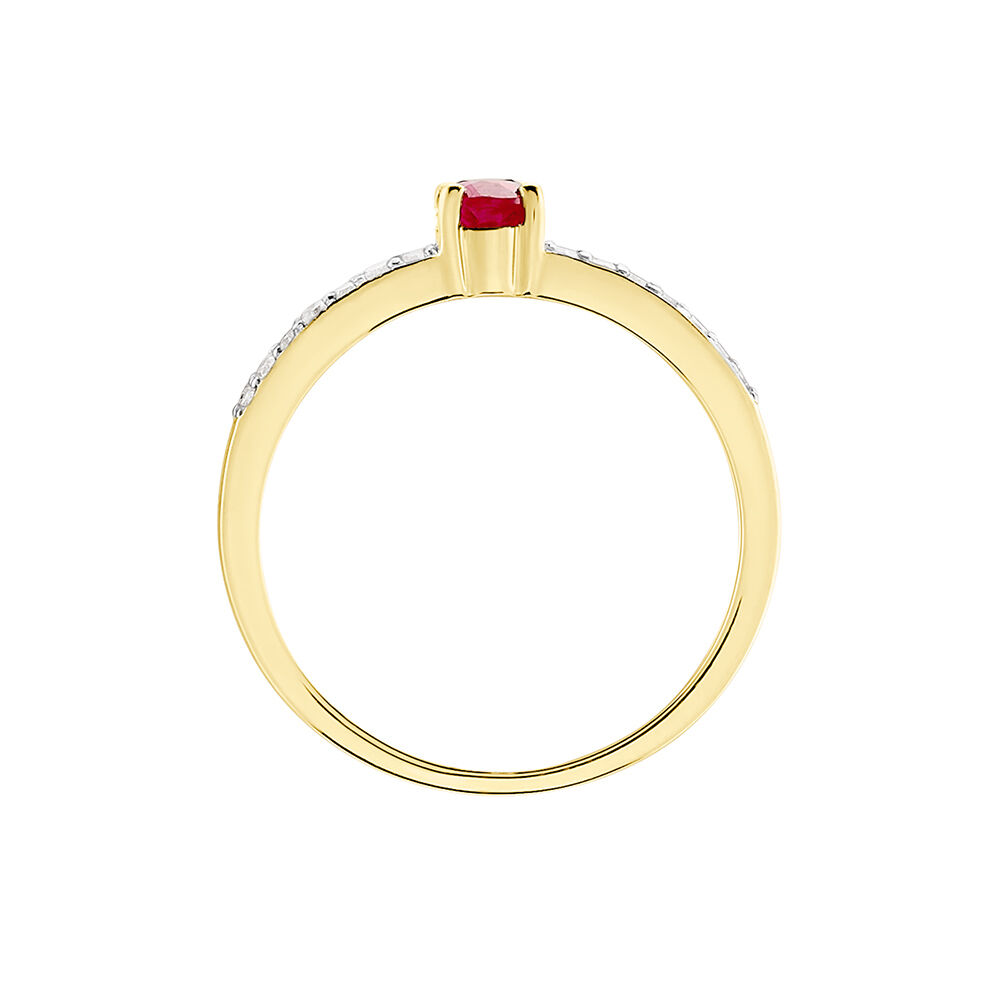 Bague Carlton Or Jaune Rubis Diamant - Bagues vintage Femme | Marc Orian