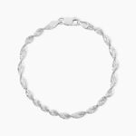 Bracelet Ciana Torsade Diamante Argent Blanc - Bracelets fantaisie Femme | Marc Orian