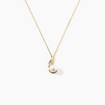 Collier Leta Or Jaune Perle De Culture Et Oxyde De Zirconium - Colliers avec pierres Femme | Marc Orian