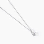 Collier Olly Or Blanc Oxyde De Zirconium - Colliers avec pierres Femme | Marc Orian