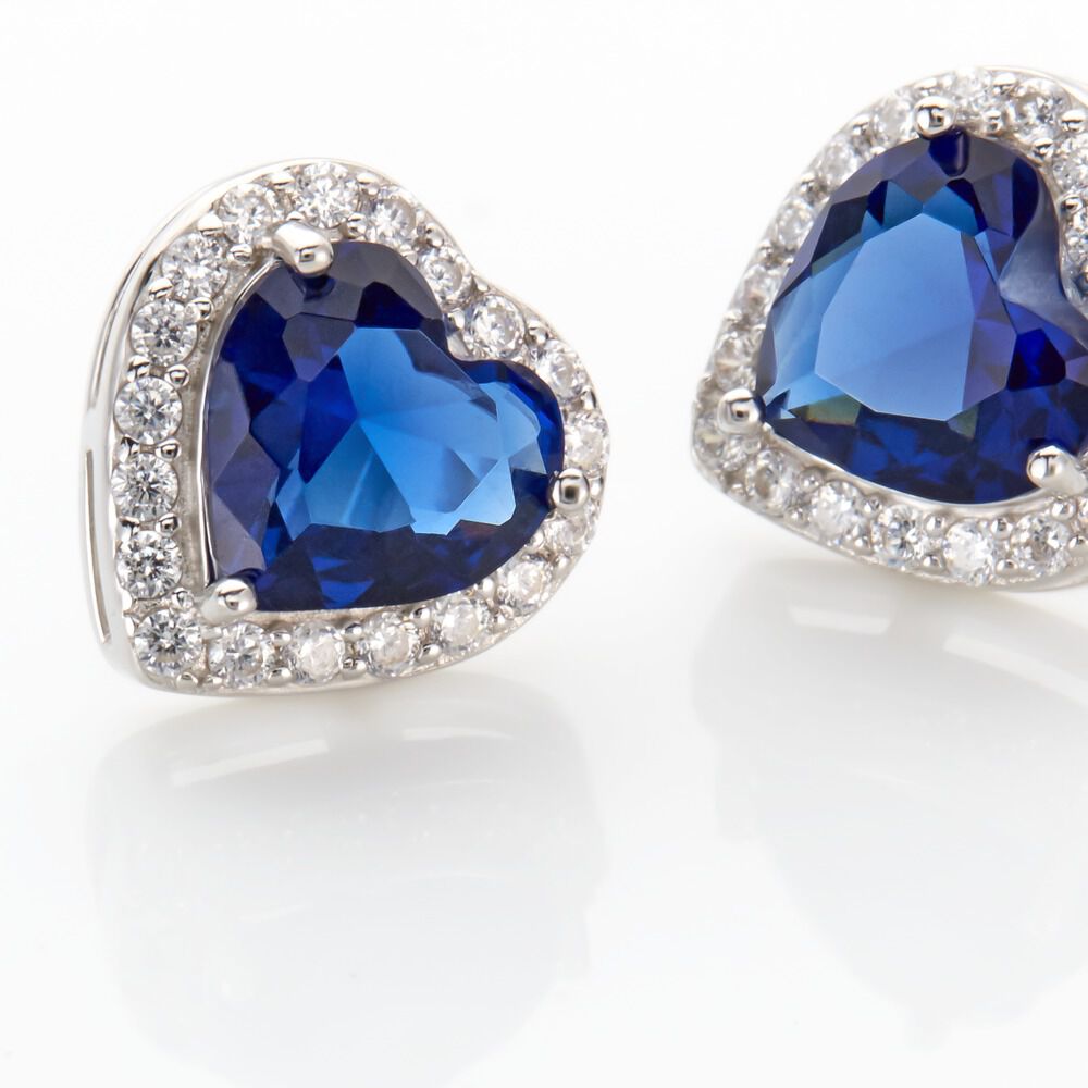 Boucles D'oreilles Puces Argent Blanc Sphinx Pierre - Puces Femme | Marc Orian