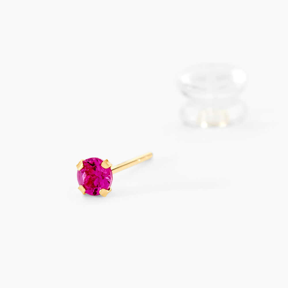 Boucles D'oreilles Puces Or Jaune Oxyde De Zirconium - Puces Femme | Marc Orian