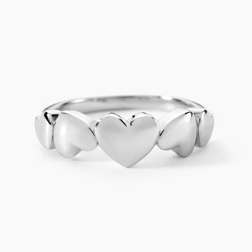 Bague Hearten Argent Blanc - Bijoux fantaisie Femme | Marc Orian
