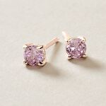 Boucles D'oreilles Puces Rio Argent Rose Oxyde - Puces Femme | Marc Orian