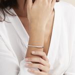 Bracelet Jonc Or Blanc Stasya Diamants - Bracelets joncs Femme | Marc Orian