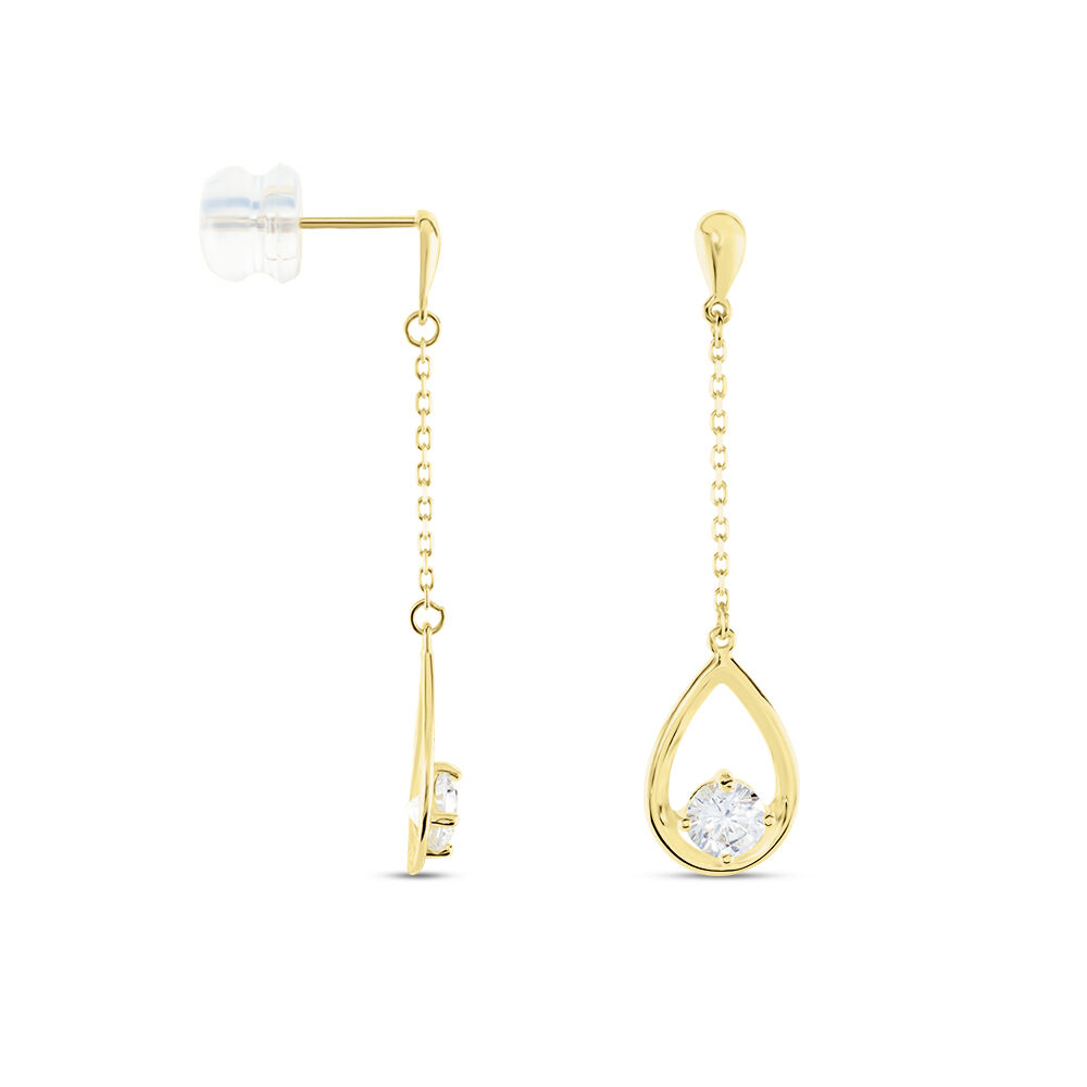 Boucles D'oreilles Pendantes Or Jaune Bartolome Oxyde De Zirconium - Pendantes Femme | Marc Orian