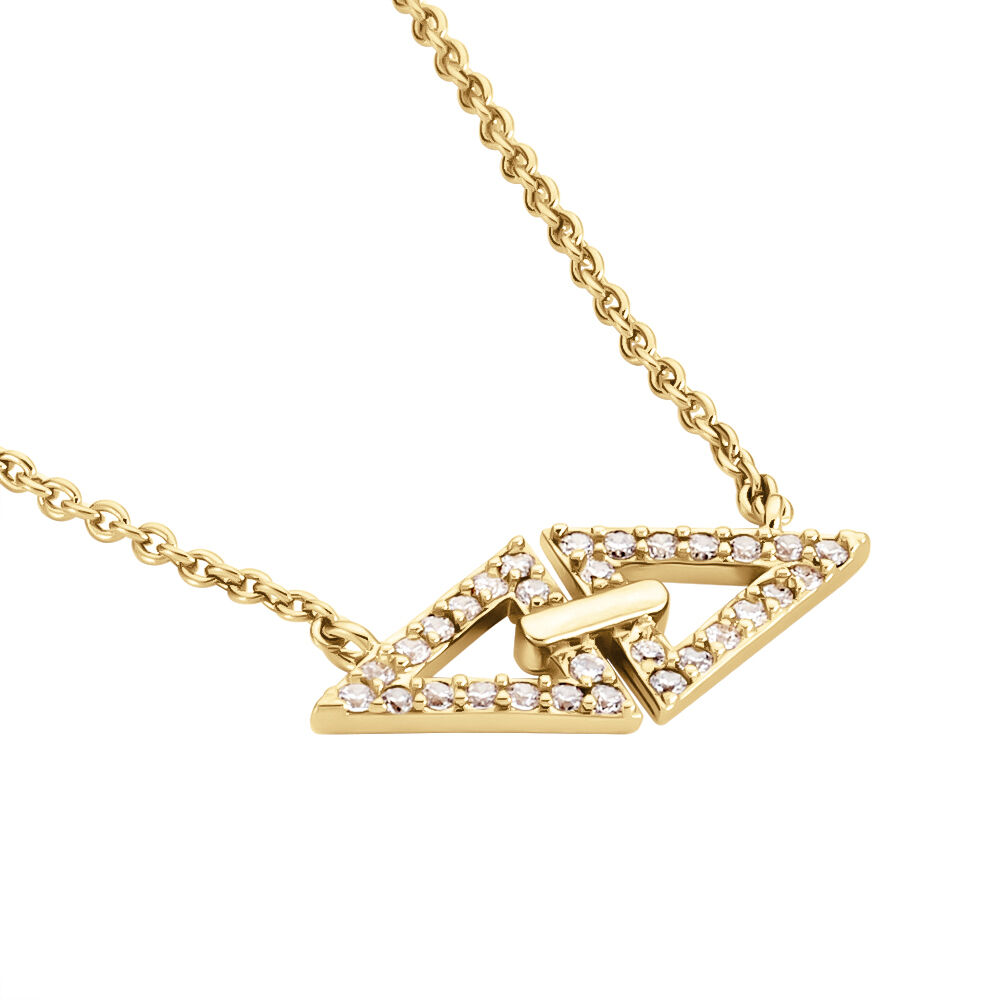 Collier Izia Plaqu&eacute; Or Jaune Oxydes De Zirconium - Colliers avec pierres Femme | Marc Orian