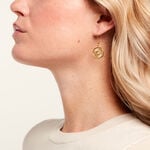 Boucles D'Oreilles Pendantes Goker Acier Jaune - Pendantes Femme | Marc Orian