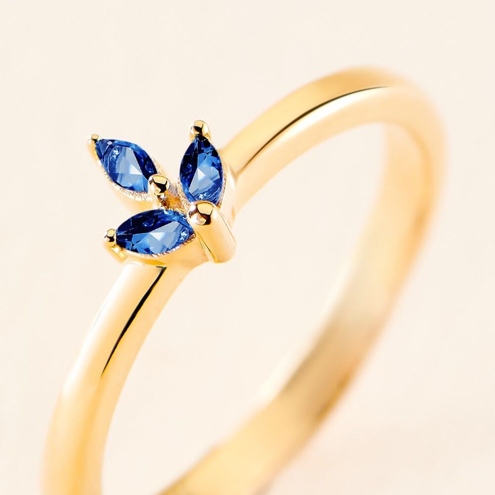 Bague Erma Plaqué Or Doré Oxyde De Zirconium - Bagues avec pierre Femme | Marc Orian