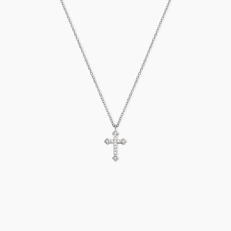 Collier Angel Argent Blanc Oxyde De Zirconium - Colliers avec pierres Femme | Marc Orian