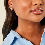 Cr&eacute;oles Astrea Argent Blanc Oxyde De Zirconium - Cr&eacute;oles Femme | Marc Orian