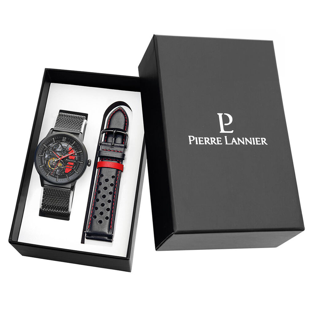 Coffret De Montre Pierre Lannier Paddock Noir - Montres automatiques Homme | Marc Orian