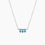 Collier Della Argent Blanc Turquoise - Colliers avec pierres Femme | Marc Orian