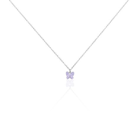 Collier Argent Blanc Patriki Cristal De Swarovski - Colliers Femme | Marc Orian