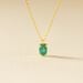 Collier Ovale Or Jaune Emeraude - Colliers avec pierres Femme | Marc Orian