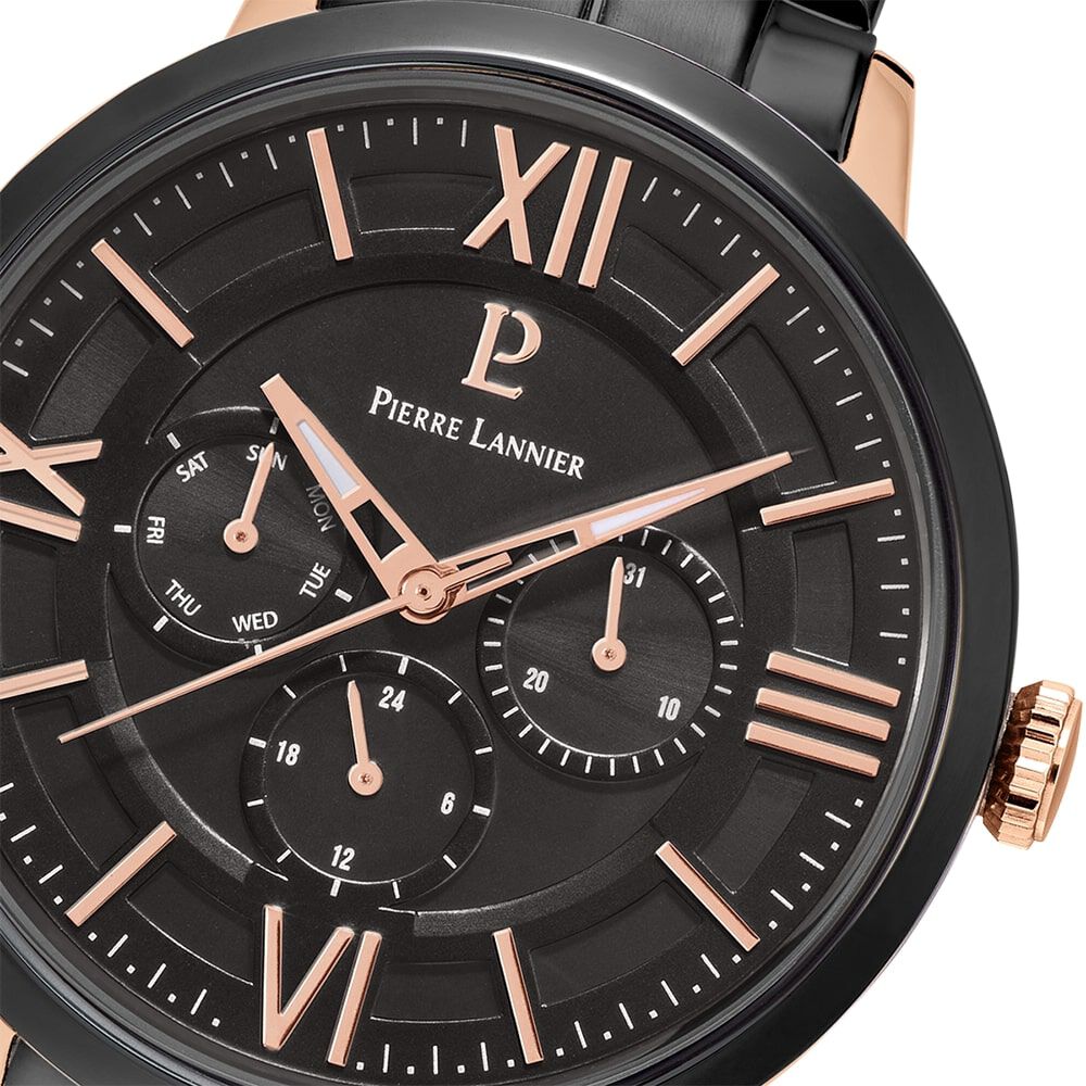 Montre Pierre Lannier Collection Beaucour Noir - Montres étanches Homme | Marc Orian