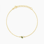 Bracelet Poem Argent Jaune P&eacute;ridot Oxyde De Zirconium - Bracelets fantaisie Femme | Marc Orian