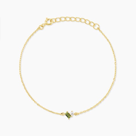 Bracelet Poem Argent Jaune P&eacute;ridot Oxyde De Zirconium - Bracelets fantaisie Femme | Marc Orian