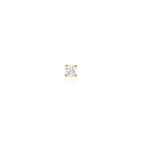 Boucle D'oreille Puce Unitaire Victoria Or Jaune Diamant - Puces Famille | Marc Orian