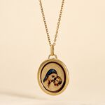 Pendentif Maryame Vierge A L'enfant Ovale Or Jaune - M&eacute;dailles et m&eacute;daillons Famille | Marc Orian