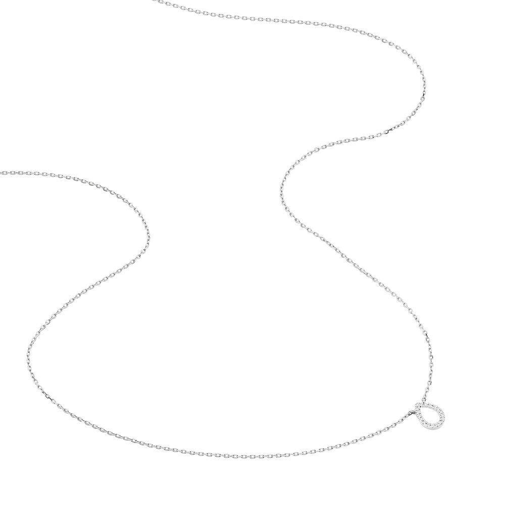 Collier Maude Or Blanc Diamant - Colliers avec pierres Femme | Marc Orian