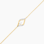 Bracelet Eye Or Jaune Oxyde De Zirconium - Bracelets cha&icirc;nes Femme | Marc Orian