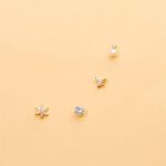 Boucles D'oreilles Puces Eolande Or Jaune Perle De Culture - Puces Femme | Marc Orian