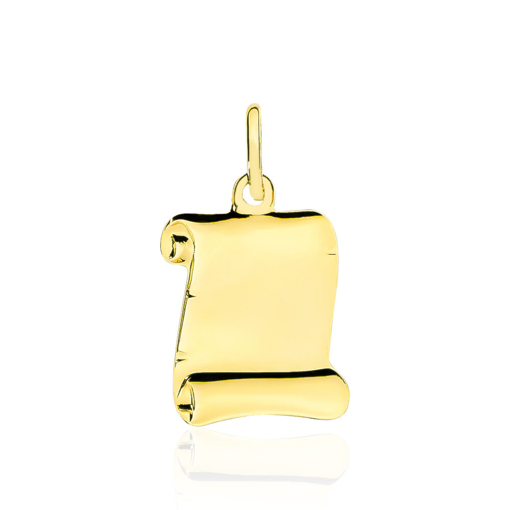 Pendentif Ange Parchemin Or Bicolore - Bijoux personnalisés Enfant | Marc Orian