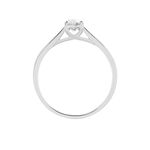 Bague Solitaire Vicoeuria Or Blanc Diamant Synth&eacute;tique - Parures de mariage Femme | Marc Orian