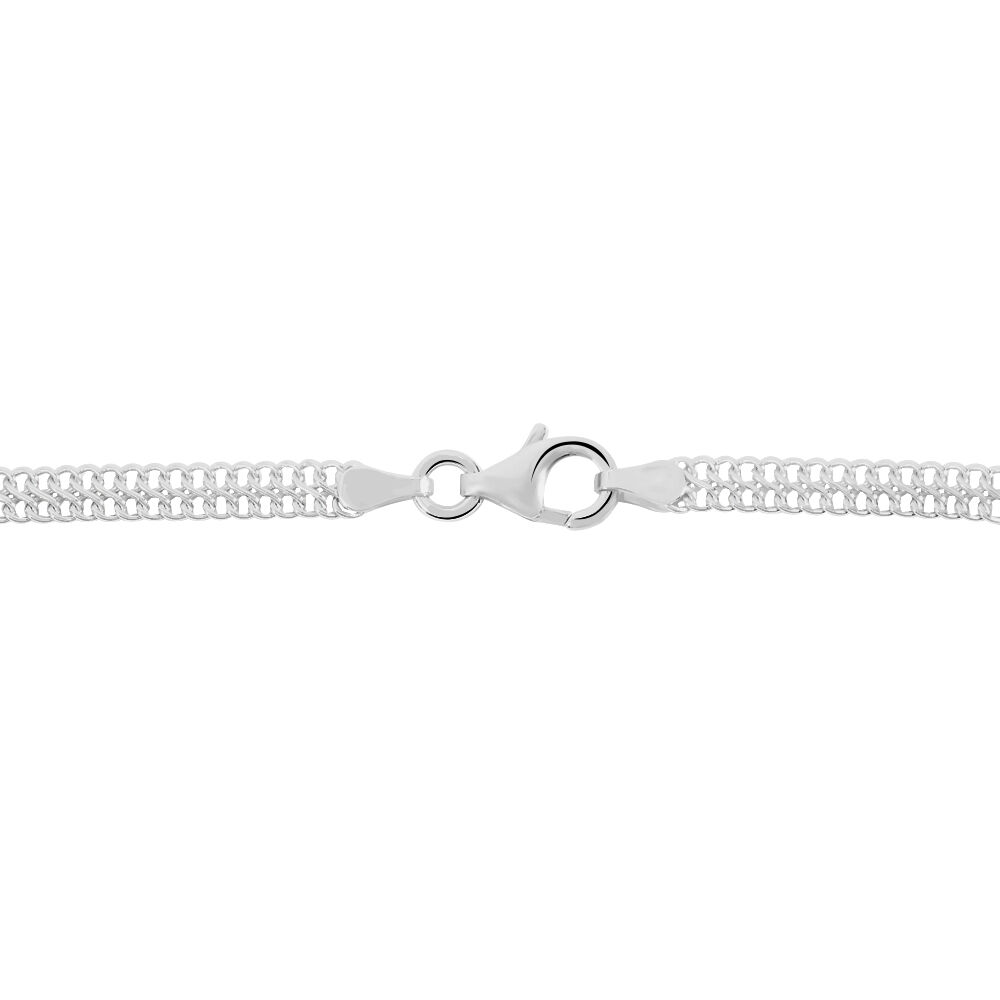 Bracelet Anne-sylvieae Argent Blanc - Bracelets mailles Femme | Marc Orian
