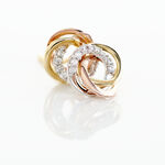 Boucles D'oreilles Puces Amaiur Or Tricolore Oxydes De Zirconium - Puces Femme | Marc Orian