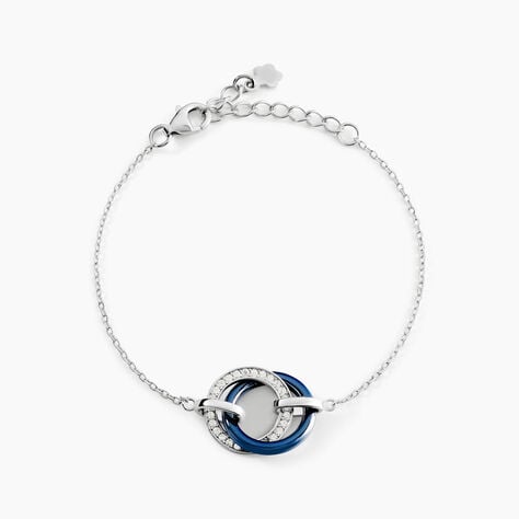 Bracelet Grizzel Argent Céramique Oxyde - Bracelets Anneaux Entrelaces Femme | Marc Orian