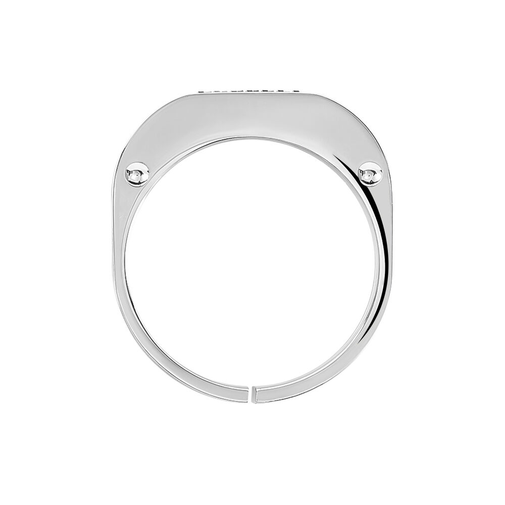 Bague Annastasia Acier Blanc - Bijoux fantaisie Homme | Marc Orian