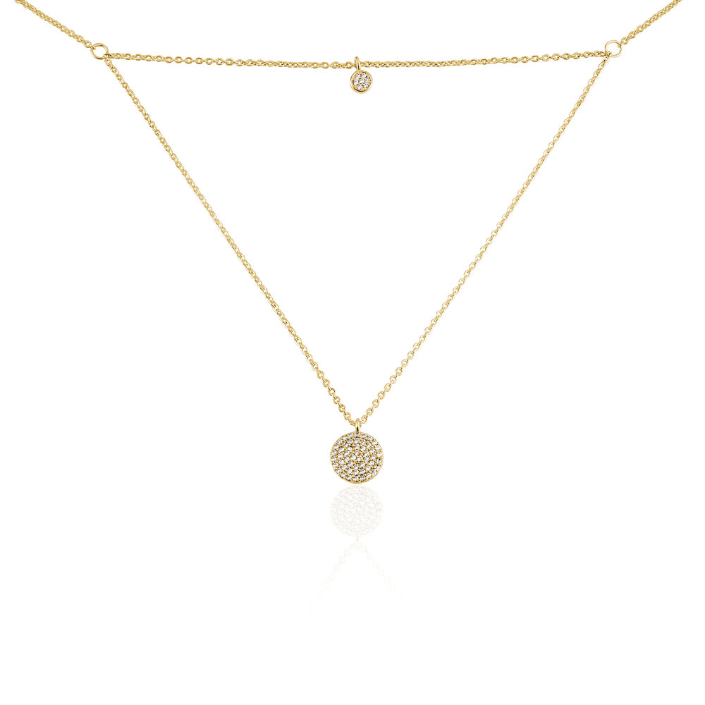Collier Plaqu&eacute; Or Jaune Dev Oxyde De Zirconium - Colliers multirangs Femme | Marc Orian