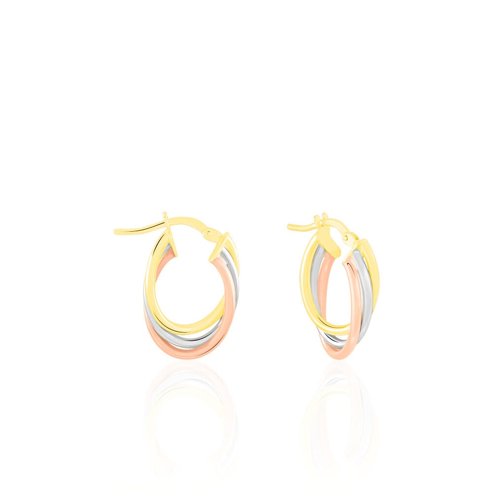 Créoles Tanya Or Tricolore - Créoles Femme | Marc Orian