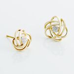 Boucles D'oreilles Puces Or Jaune Abidemi Diamants - Puces Femme | Marc Orian