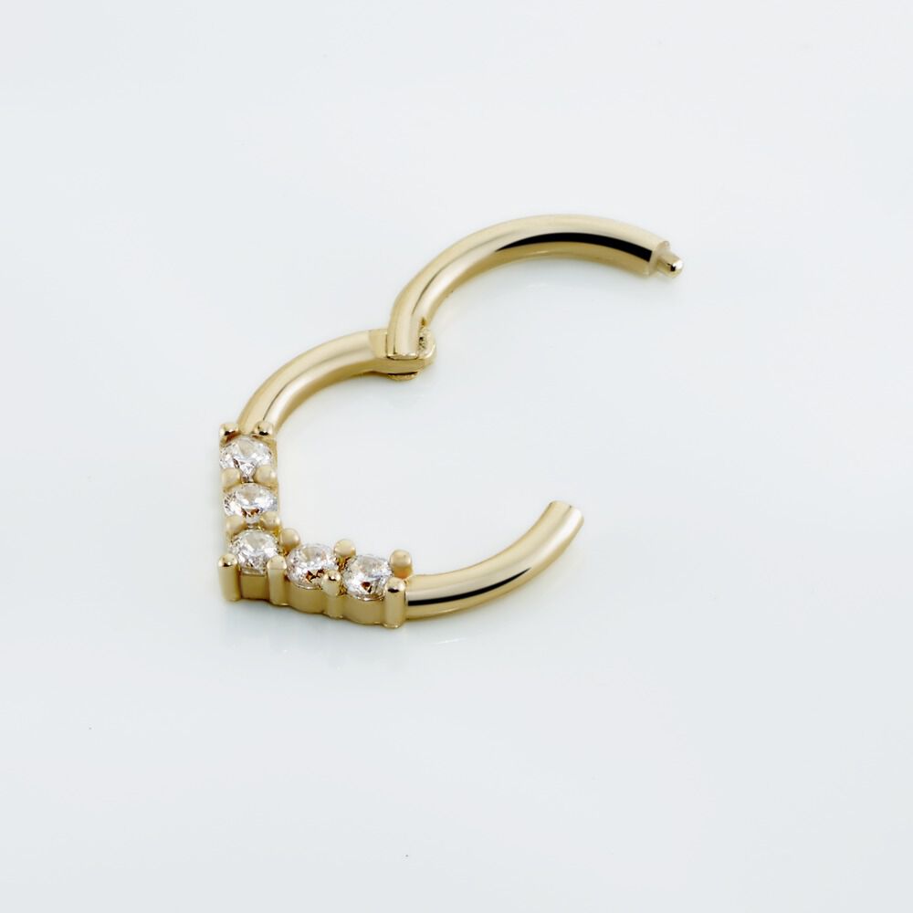 Piercing D'oreille Or Jaune Ailanta Oxydes De Zirconium - Piercing Hélix Femme | Marc Orian