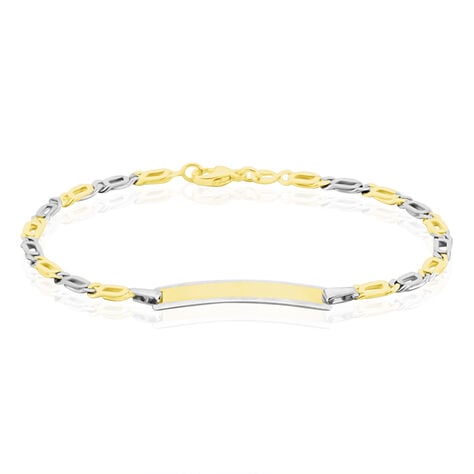 Bracelet Identit&eacute; Fanelia Maille Marine Or Bicolore - Gourmettes Enfant | Marc Orian