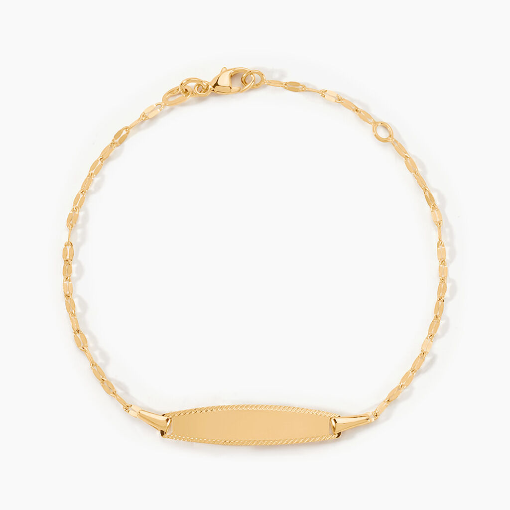 Bracelet Identit&eacute; Eowyn Maille Fantaisie Or Jaune - Gourmettes Enfant | Marc Orian