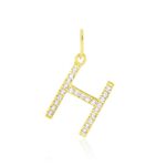 Pendentif Lettre H Or Jaune Oxyde - Pendentifs Famille | Marc Orian