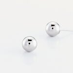 Boucles D'oreilles Puces Fidelia Boule Or Blanc - Puces Femme | Marc Orian
