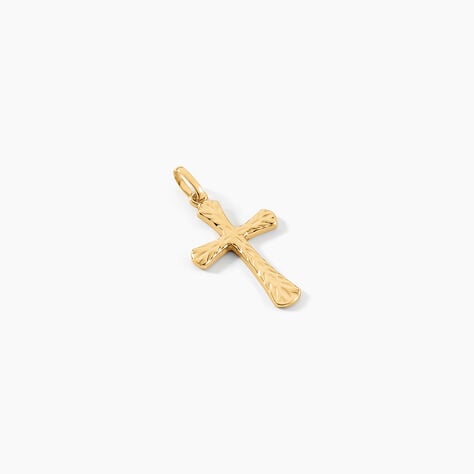 Pendentif Bathilde Croix Striee Or Jaune - Pendentifs Famille | Marc Orian