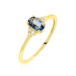 Bague Or Jaune Diapr&eacute; Topaze Et Oxydes De Zirconium - Bagues pierres fines Femme | Marc Orian